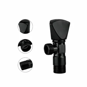 حنفية زاوية بمقاس 1/2 بوصة من هالفر — أسود