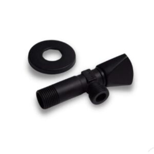 محبس زاوية نحاسي أصلي من ليما — 1/2 بوصة — أسود