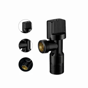 صمام زاوية 1/2 بوصة - هالفر (أسود)