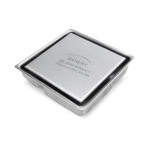 غطاء مصرف أرضي بانيري 10×10 سم — ستانلس ستيل مقاوم للصدأ، صنع في ألمانيا