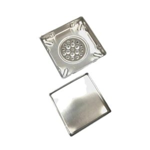 مصفاة كروم إيطالية مفرّغة 10×10 سم — DUEGI موديل 5601