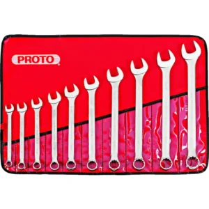 Proto 10-piece set of double-ended wrenches — 12-point heads with a satin finish