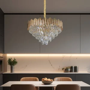 نجفة مودرن ذهبية 10 لمبات E14 بقطر 60 سم