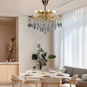 ثريا معلّقة مودرن ذهبية 10 لمبات E14