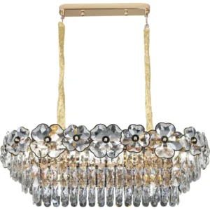 نجفة معلّقة مودرن ذهبي 10×E14 — مقاس 800×300 مم