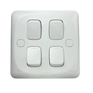 مفتاح رباعي أبيض 10 أمبير - MIRA (الفنار)