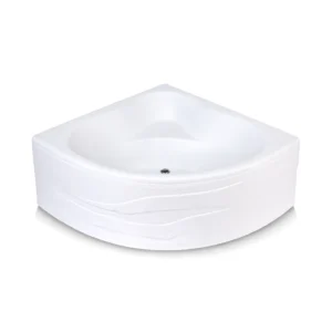 بانيو زاوية "جوهرة" — أبيض — 100×100 سم