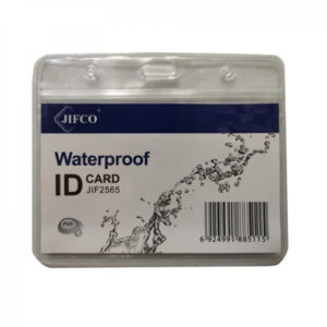حامل بطاقة تعريف عرضي من جيفكو — عبوة 100 قطعة، بلاستيك شفاف