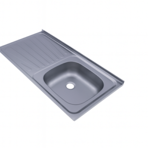 مغسلة مطبخ ستانلس ستيل بحوض واحد — التقنية الوطنية 100×50 سم