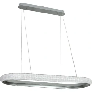 نجف معلق مودرن فضي بثلاثة أوضاع إضاءة — مقاس 1000×350 ملم، 95 واط