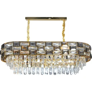 نجفة معلقة مودرن باللون الذهبي 1000×350 مم لمبات E14 ×14