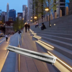 كشاف دفن أرضي غاطس طولي 1020 مم (مسطرة) – 24 عدسة – 50 واط – إضاءة صفراء (توفل)