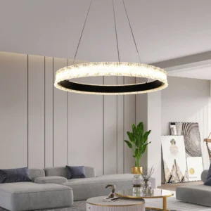 نجف مودرن أسود بقدرة 105 واط، 3 إضاءات، قطر 80 سم