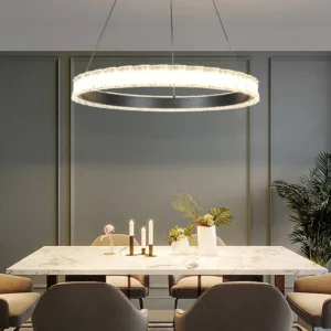 نجف مودرن فضي ثلاثي الإضاءات — 105 واط، قطر 80 سم