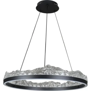 علاقة معلقة مودرن باللون الأسود — 105 واط، ثلاث مستويات إضاءة، مقاس 800 ملم