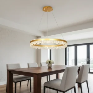 علاقة حائط مودرن ذهبية بثلاث إضاءات — 115 واط، طول 800 ملم