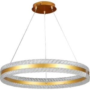 ثريا مودرن ذهبية بثلاث إضاءات 115 واط — مقاس 800 مم