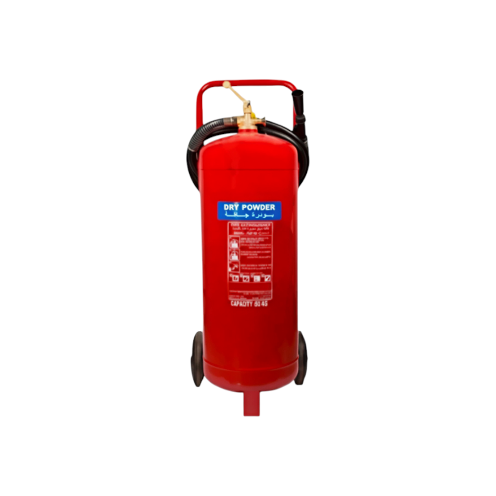 12kg powder fire extinguisher on wheels — ideal for fighting large site fires and easy to transport