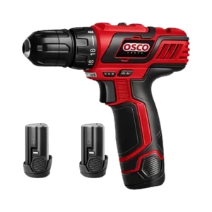 أوسكو مثقاب لاسلكي قابل للشحن 12 فولت، 10 مم، مع بطاريتين