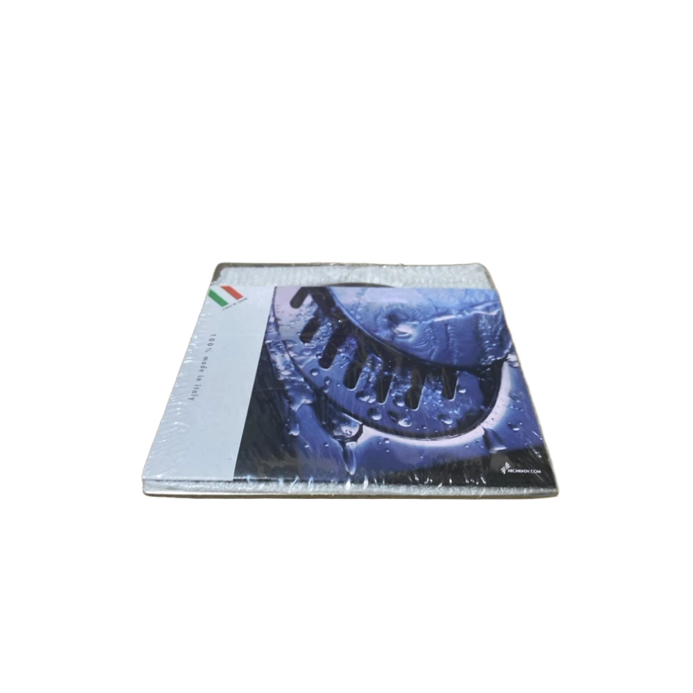 مصفاة أرضية لاردينا من الفولاذ المقاوم للصدأ، مربعة 12×12 سم بغطاء نصف دائري — صنع في إيطاليا