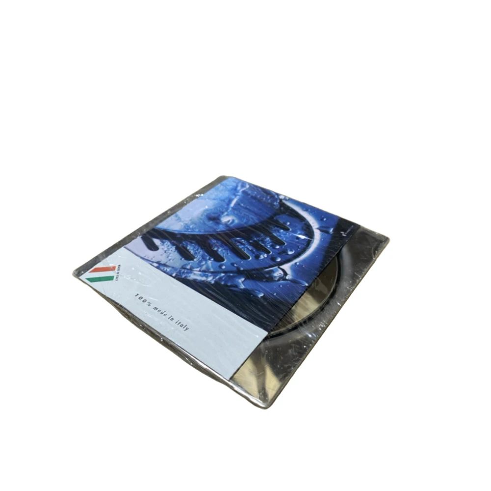 مصفاة أرضية لاردينا من فولاذ مقاوم للصدأ 12×12 سم بغطاء دائري — صنع في إيطاليا