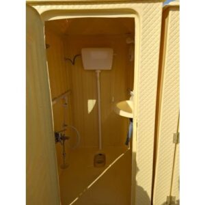 كابينة دش متنقلة من فايبرجلاس — تصميم عربي — 120×100 سم