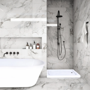 قاعدة بانيو/دش يونكس بأبعاد 120×70 سم - أبيض (بدون زجاج)