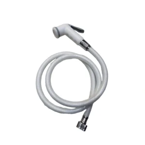 طقم شطاف لينزو بخرطوم 120 سم — أبيض، صناعة إيطالية