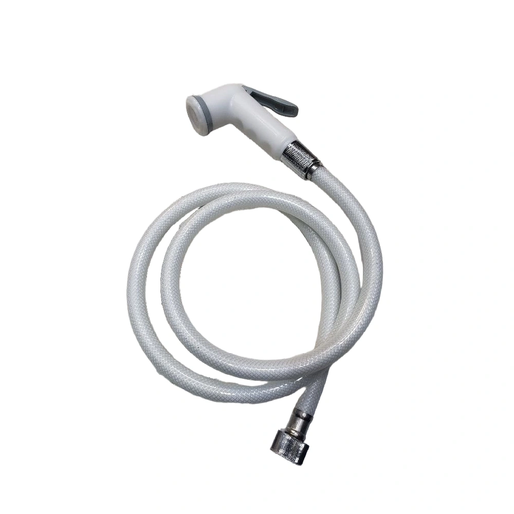 طقم شطاف لينزو بخرطوم 120 سم — أبيض، صناعة إيطالية