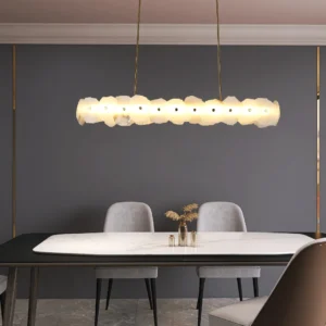 نجف مودرن مقاس 120 سم (حجم L) باللون الزيتي — 3 إضاءات، 55 واط