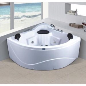 جاكوزي زاوية من الأكريليك مقاس 123×123 سم — أبيض