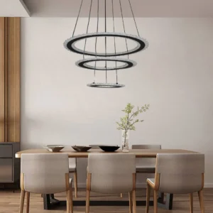 مصباح معلق مودرن أسود بثلاثة أوضاع إضاءة — 125 واط