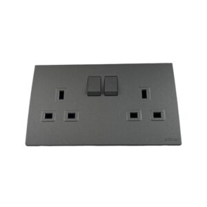 قابس ثنائي 13 أمبير رمادي مقاس 7×14 — الفنار