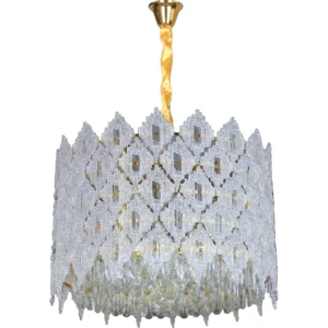 نجف مودرن كريستال ذهبي (13 لمبة E14) — 60 سم