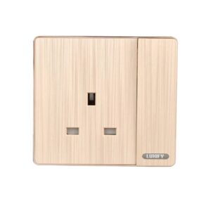 فيش 13 أمبير بمفتاح مفرد من LUXIFY — ذهبي