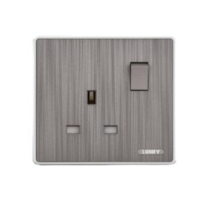 قابس 13 أمبير بمفتاح LUXIFY — فضي