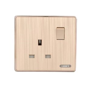 فيش 13 أمبير بمفتاح LUXIFY ذهبي