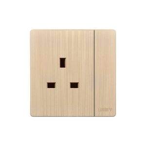 مفتاح مفرد مع فيش 13 أمبير LUXIFY ذهبي مطور