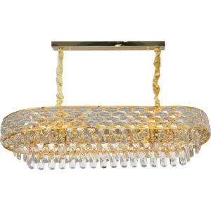 ثريا معلّقة مودرن ذهبية بعدد 14 مقبس E14 — مقاس 1000×350 مم