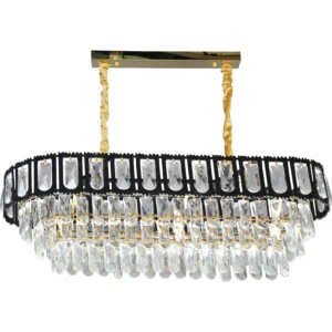 إضاءة معلقة مودرن باللون الذهبي - 14 قاعدة E14 - مقاس 1000×350 ملم