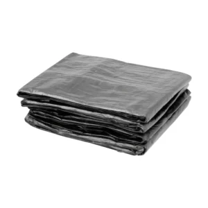 طربال شراع رصاصي 15×10 متين ومقاوم للماء — غطاء حماية خارجي بحلقات بلاستيكية قوية ومقاوم للعوامل الجوية للاستخدام الزراعي والإنشائي والنقلي