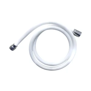 خرطوم شطاف من شيل باللون الأبيض بطول 1.5 متر ومضاد للالتواء