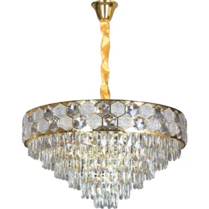 نجفة مودرن ذهبية لـ15 لمبة E14