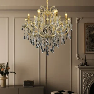 نجف شمعدان 15 لمبة (قاعدة E14) — ارتفاع 76 سم، قطر 82 سم