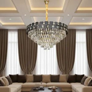 نجف مودرن أسود 15 لمبة E14 مقاس 800 مم