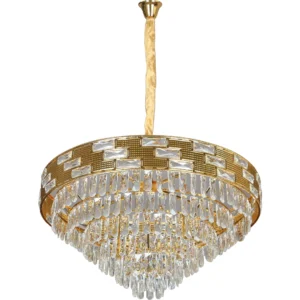 ثريا معلقة مودرن ذهبية 15 × E14، مقاس 800 مم