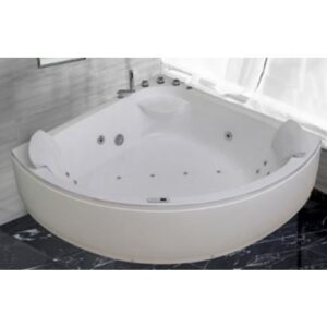 جاكوزي زاوية أبيض 150×150 سم بمحركين