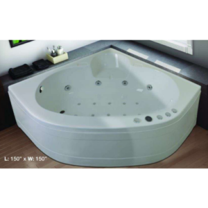 بانيو زاوية فينيسيا من الأكريليك مع جاكوزي — 150×150 سم