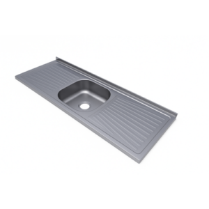 مجلى مطبخ ستانلس ستيل مركزي من التقنية الوطنية، مقاس 150×60 سم، موديل كوري