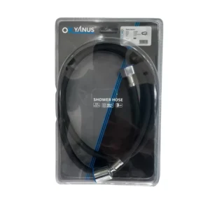 OKY-370-S Braided Shower Hose — 150 cm, Black